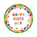 БУМАЖНЫЕ ТАРЕЛКИ LEGO кирпичики для торта на день рождения 8 шт.