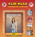 МАГНИТНАЯ МОСКИТНАЯ СЕТКА 130/120/110 x 220/210 БЕЛАЯ