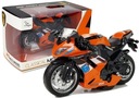 Мотоцикл с фрикционным приводом Звуки двигателя 1:14 Оранжевый