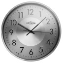 ЧЕРМОНД серебряные настенные часы 32см + батарейка