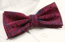 Мужской галстук-бабочка с нагрудным платком Alties - красный с восточным узором
