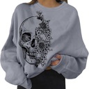 Серый скелетонизированный узор с круглым вырезом размера XL.