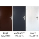 Двери универсальные наружные стальные UA1 INOX антрацит 90, левые, массив металла
