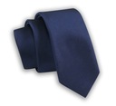 Темно-синий галстук «селедка», мужской, однотонный, гладкий, 5 см - VERNON