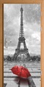 ПАРИЖСКИЙ ЗОНТИК ЭЙФЕЛЕВАЯ БАШНЯ ДВЕРЬ ШПОНИРОВАННАЯ МЕБЕЛЬ