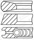 КОМПЛЕКТ ПОРШНЕВЫХ КОЛЬЦ 1 ПОРШЕНЬ 08-427400-00