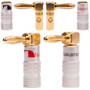 УГЛОВЫЕ РАЗЪЕМЫ ДЛЯ ДИНАМИКА NAKAMICHI BANA, 4 шт., HQGOLD