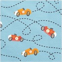 SERWETKI PAPIEROWE SAMOCHODY JASNE BŁĘKITNE WYŚCIGI KOŁO NA URODZINY 12 SZT