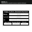 IDENTIFIKAVIMO PLOKŠTELĖ VARDINĖ PAKAITINĖ : PRZYCZEPY, AUTOMOBILIO - ALIUMININIS TRWALA nuotrauka 7