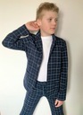 Chlapčenský kockovaný oblek Námornícke nohavice 152 Prevažujúcy materiál bavlna