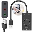 ВНЕШНЯЯ ЗВУКОВАЯ КАРТА ORICO ДЛЯ USB-МИКРОФОННЫХ НАУШНИКОВ, 3 ПОРТА SC2BKBP