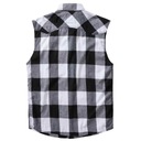 Brandit Checkshirt bez rukávov bielo/čierna L Značka Brandit