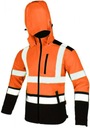 РАБОЧАЯ КУРТКА СОФТШЕЛЛ СВЕТООТРАЖАЮЩАЯ ВОДОНЕПРОНИЦАЕМАЯ ПРЕДУПРЕЖДЕНИЕ