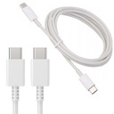 SZYBKI KABEL DWUSTRONNY USB-C - USB-C 1m 80W PRZESYŁ DANYCH PD QC 3.0 BIAŁY