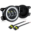 2 SZT. ГАЛОГЕНИ АВТОМОБІЛЬНИЙ 12V BIALO-ZOLTE LED (СВІТЛОДІОД) WODOODPORNOSC IP65 4-CALOWY  (18778157697) фото min 15