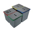 Комплект контейнеров для сортировки мусора с фильтром 2x20л 2x16л для шкафов мин. 60см.
