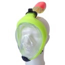 Celotvárová potápačská maska s Fajkou ACRA - Veľkosť S Žltá
