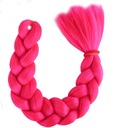 Синтетические волосы, разноцветные диско-розовые косички.