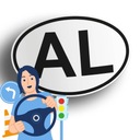 Албания - наклейка на автомобиль AL