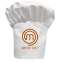 Czapka kucharska wysoka biała twój napis wzór 04