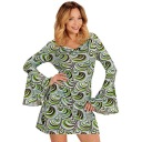 Платье в стиле хиппи 70-х годов голубое m