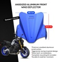 VITRE DÉFLECTEUR D'AIR AVEC ALUMINIUM VERS YAMAHA MT09 MT-09 RN69 2021-2023 BLEUphoto 10