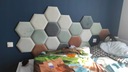Čalúnené panely voštiny hexagon 35 Šírka nábytku 35 cm