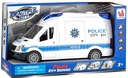 POLICAJNÁ AUTOMOBILKA KOHÚTY Policajné auto Bus Van Model Police auto napędzane City
