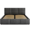 Кровать мягкая 140х200 с контейнером для постельного белья, серая 028-45 Nela