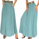 SPÓDNICA DAMSKA SPÓDNICZKA DŁUGA MAXI LETNIA KOBIECA ZWIEWNA MORSKA 2662