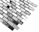 Sklenená mozaika strieborná tehla MIRROR MIX PLUS, zrkadlová mozaika EAN (GTIN) 5903137551238