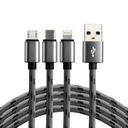 3 в 1 USB тип C/microUSB/Lightning everActive Кабель CBB-1.2MCI 1,2 м