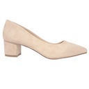 KLASYCZNE ZAMSZOWE BEŻOWE CZÓŁENKA PANTOFLE r 38