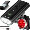 LAMPKA ROWEROWA PRZEDNIA 3xLED USB-C + OŚWIETLENIE ROWEROWE TYLNE PRO VAYOX