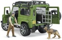 BRUDER 002587 LAND ROVER DEFENDER + ОХРАННИК + СОБАКА