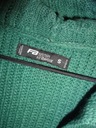 Kardigan sveter FB S zelený bez zapínania s kapucňou Rukáv dlhý rukáv