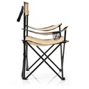 Fotel Ogrodowy Stalowy Krzesło Tarasowe Balkonowe do 110kg Wysokość oparcia 39 cm