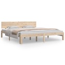 vidaXL Rama łóżka, czarna, lite drewno sosnowe, 180x200 cm, 810101 Wysokość mebla 69.5 cm