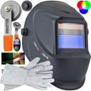 АВТОЗАТЕМНЯЮЩИЙ ШЛЕМ СВАРОЧНАЯ МАСКА TRUE COLOR + ПЕРЧАТКИ + ТРАВА