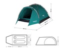 Туристическая палатка NILS, 2 места, водонепроницаемая + чехол