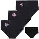 ЧЕРНЫЕ ЖЕНСКИЕ ТРУСИКИ ИЗ ГЛАДКОГО ХЛОПКА С ЦВЕТОМ МОРАЖ, 3 ПАКЕТА R.L.
