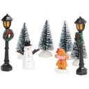 WIOSKA ŚWIĄTECZNA MAGIC VILLAGE 8 ELEMENTÓW DO WIOSKI BAŁWAN CHOINKI