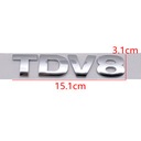 PEGADURA EMBLEMA INSIGNIA LAND ROVER TDV8 15.1*3.1CM 