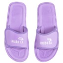 KLAPKI KUBOTA RZEP PASTELOWO FIOLETOWE 38 DAMSKIE MIĘKKIE KLAPKI DOMOWE 38