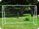 Большие металлические садовые тренировочные футбольные ворота 213x150 с сеткой и колышками