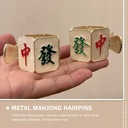 Ozdobná sponka do vlasov Mahjong v čínskom štýle Dominujúca farba iná