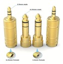 4pcs Headphone Adapter Set 6.5mm M-3.5mm F/3.5mm M-6.35mm F