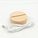 Деревянная круглая подставка для светодиодов RGB USB