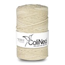 Плетеная нить для макраме ColiNea 100% хлопок, 5мм 100м, золотая нить
