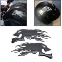 STICKERS 3D NA TANK FUEL MOTORCYCLE FRAME PLOMIEN 2 SZT. BLACK  photo 9